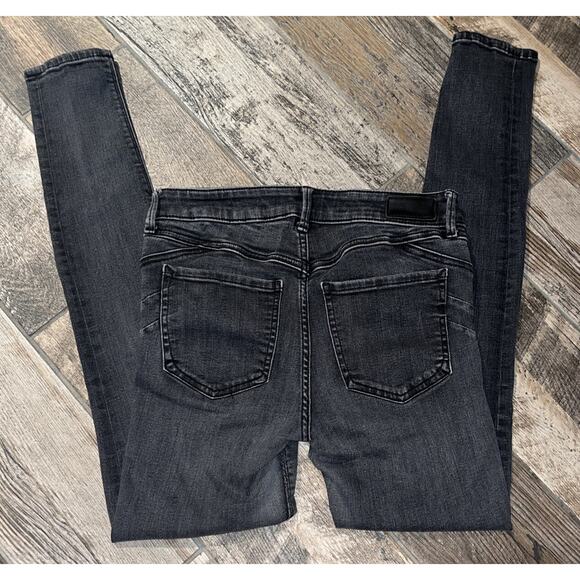 Express Womens Size 6R Grey Dark Wash Stretch Perfect Lift Skinny Jeans - Picture 2 of 9